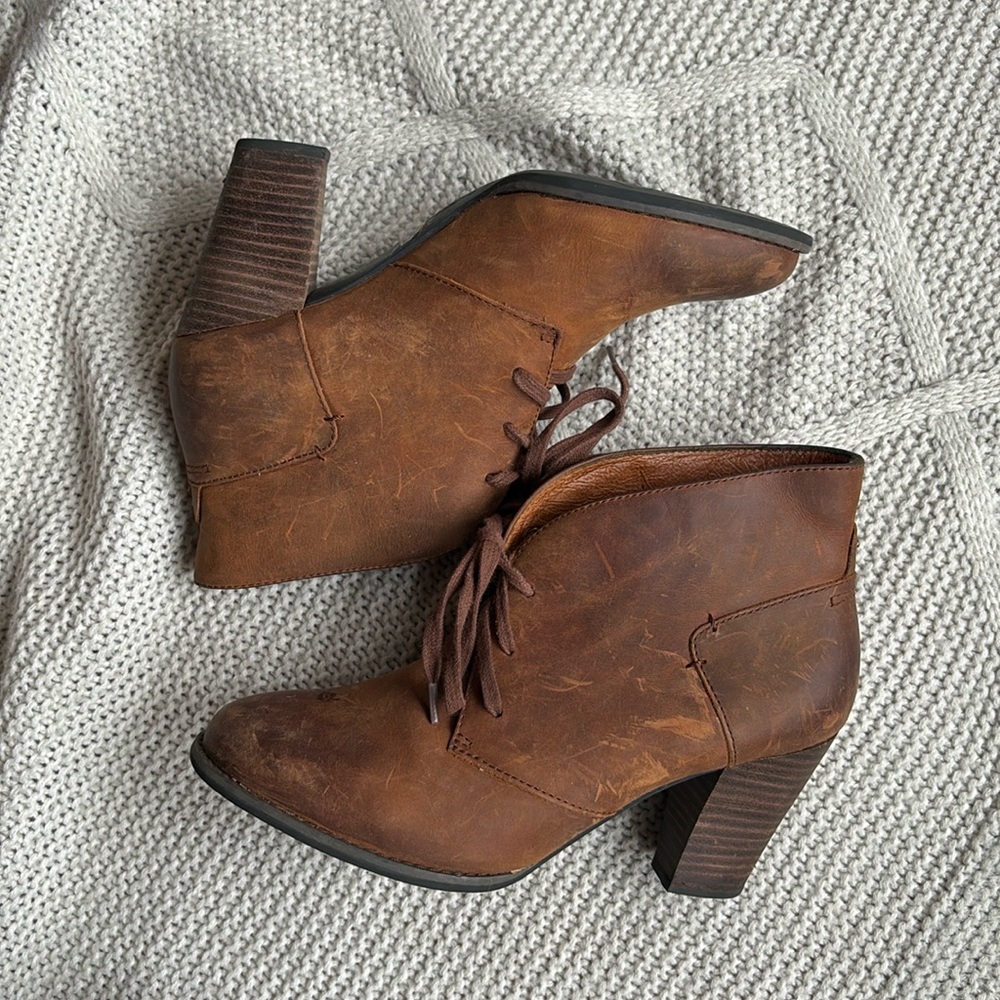 Clark’s leather ankle boots.
